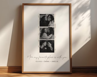 Muttertag Foto-Collage Vorlage Canva | Personalisierte Mom Geschenk Printable | Benutzerdefinierte Foto Wand Kunst | Geschenk von Kinder | Sofort Download