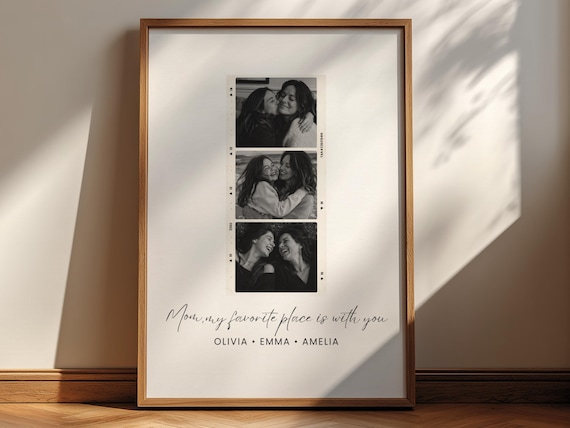 Mothers Day Photo Collage Template Canva | Personalized Mom Gift Printable | Custom Photo Wall Art | Gift from Kids | Instant Download