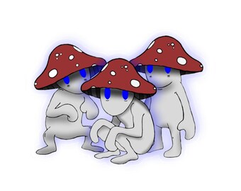 BDODDITIES™ - Mushroom Yokai Oddity Sticker