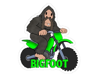 BDODDITIES™ - Dirt Bike Bigfoot Cryptid Sticker