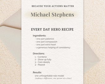 Editable Appreciation Card, Teacher Thank You Gift, Mentor Appreciation Keepsake, Volunteer Recognition Card