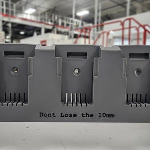 Custom DeWalt Compatible 3-Slot Battery Holder | Personalized Engraved Wall Mount for 20V MAX Tools | Battery Holder