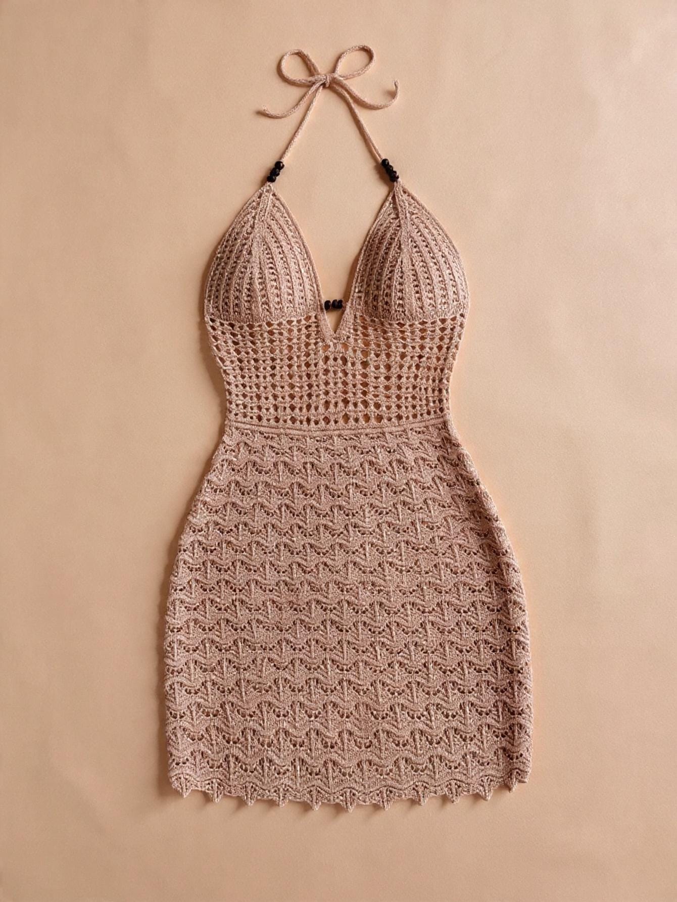 knitted sexy dress Knit girls gowns