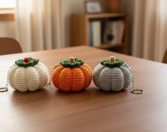 Pumpkin Amigurumi Crochet Pattern PDF | Fall Pumpkin Keychain | Beginner Friendly Autumn Digital Download