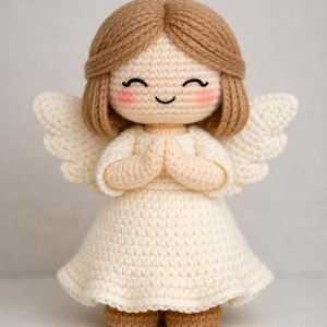 Schema uncinetto angelo in preghiera PDF / Bambola angelo amigurumi / Download digitale