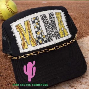 Mamá l softbol l parche termoadhesivo *con reverso adhesivo*