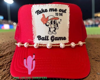 Take me out to the ball game l iron on patch  *adhesive backing applied*
