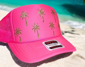 Palm trees, Glitter HTV transfer