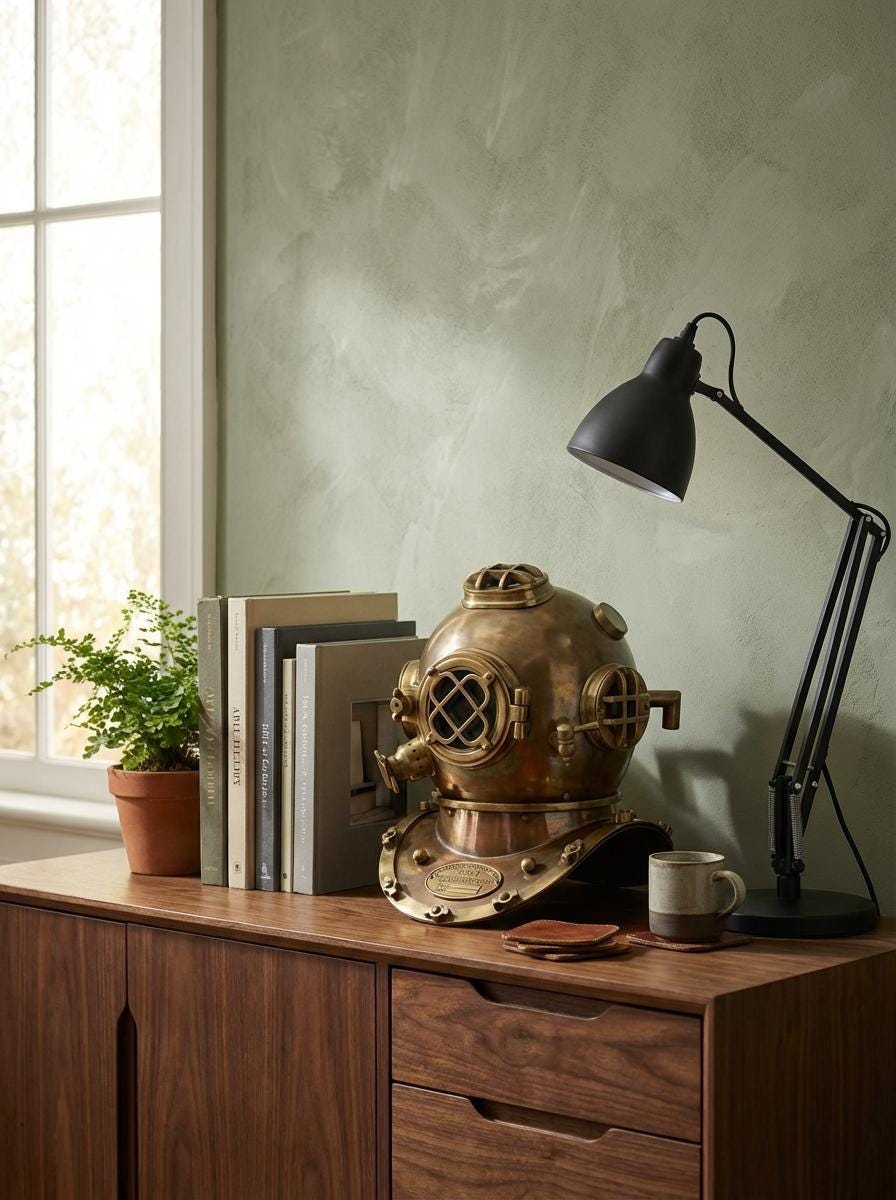Mark V Solid Steel Diving Helmet Replica – US Navy Nautical Decor - Etsy