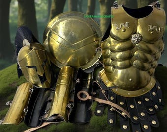Spartan Warrior Armor Set – Authentic Gladiator Costume, Halloween Cosplay, Larp Costume