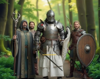 Wearable Steel Barbuta Knight Full Body Armor – 18 Gauge Steel Plate Suit, Larp Costume