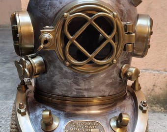 Réplique de casque de plongée Mark V de la marine américaine – Décoration nautique, cosplay d'Halloween, costume de GN