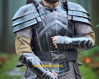 Moria Dwarf Full Body Armor Suit – Dwarven Steel Knight Armor Halloween Cosplay & LARP Christmas