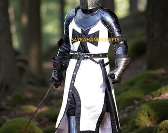 Black Templar Knight Armor Set – Full Body Cosplay Costume