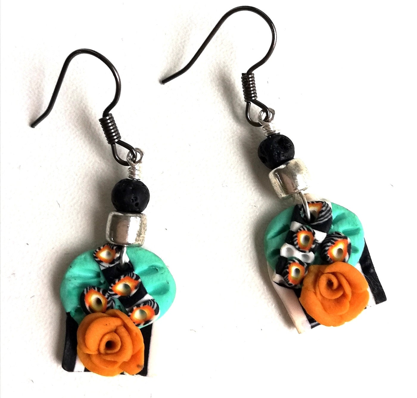 Earrings Polymerclay earrings Cute earrings Flower earrings Boho earrings Unique earrings Gift for women Handmade with love