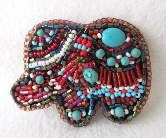 beaded brooch