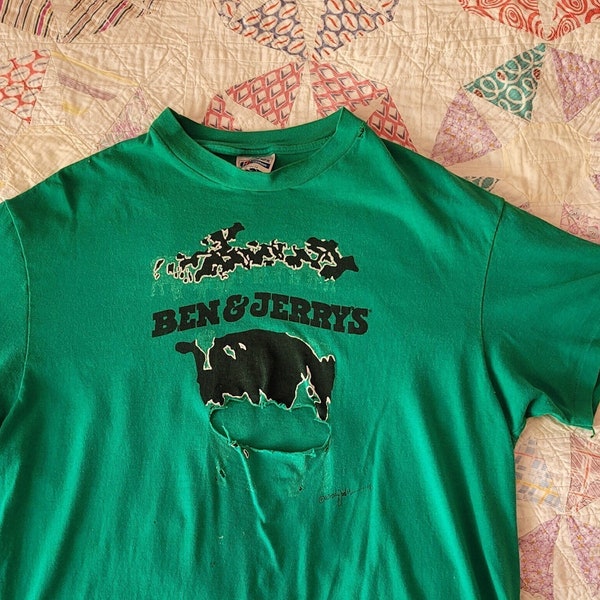 T-shirt Ben et Jerry des années 1980 L XL