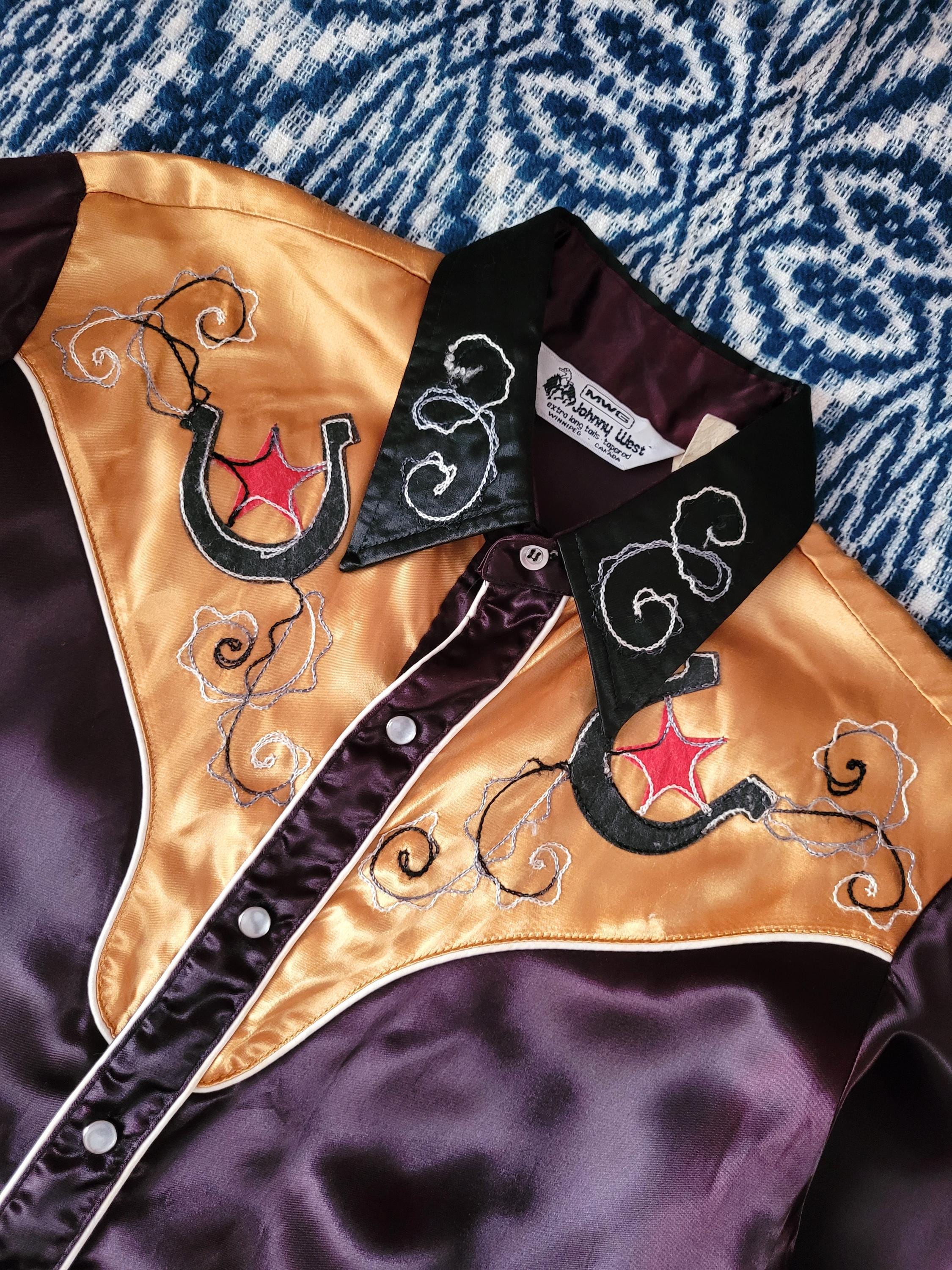 Men Satin Western Shirt - Etsy