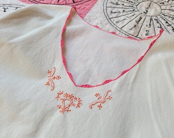 Vintage Embroidered Flour Sack Night Gown
