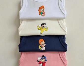 Goofy Movie Embroidery Tank Top, Goofy Movie Characters Embroidery Tank Top, WDW Matching Family, Magic Kingdom, Disney Movie