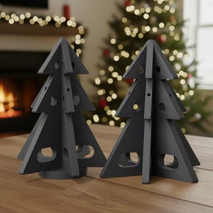 Christmas Tree Table Decor STL (Set) – 3D Printable – Digital Download