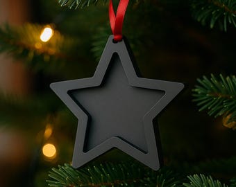 Kerststerlabel – naamplaatje – decoratie voor de feestdagen – 3D-afdrukbaar – digitale download