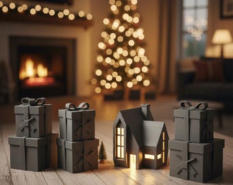 Tower of Gifts – decoratie voor de feestdagen – 3D-afdrukbaar – digitale download