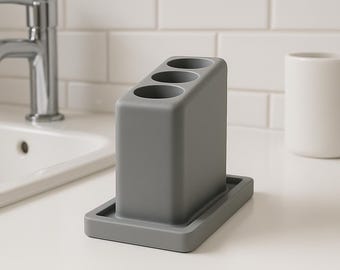 Tandenborstelhouder – badkamerbenodigdheden – 3D-afdrukbaar – digitale download