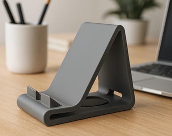 Telefoonstandaard – draadloze oplader – kantoorbenodigdheden – 3D-afdrukbaar – digitale download