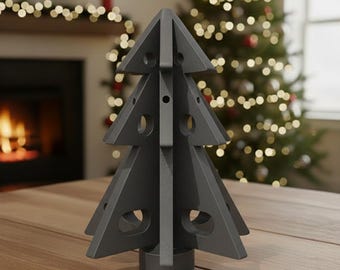 Kerstboomtafeldecoratie STL (met voet) – 3D-afdrukbaar – digitale download