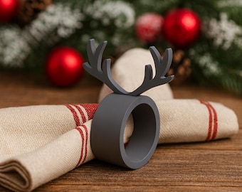 Servetring gewei – decoratie voor de feestdagen – 3D-afdrukbaar – digitale download