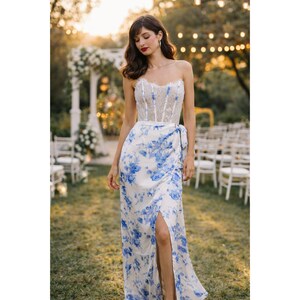 strapless open back dress Rent Anthropologie Cow Print Bandeau Slip Dress main image 0