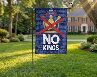 No Kings Garden Flag, Double-Sided Political Yard Decor, Durable Outdoor Banner