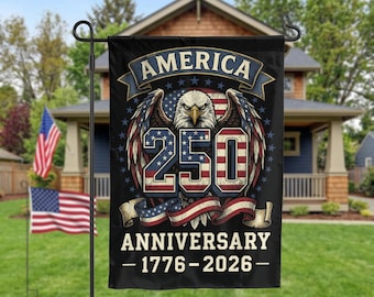 America 250th Anniversary Garden Flag And House Flag, 2026 Liberty Bell 1776 Design, Patriotic Yard Decor, Distressed USA Flag