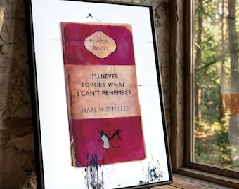 Toile Harland Miller Penguin Books, couverture de livre style vintage
