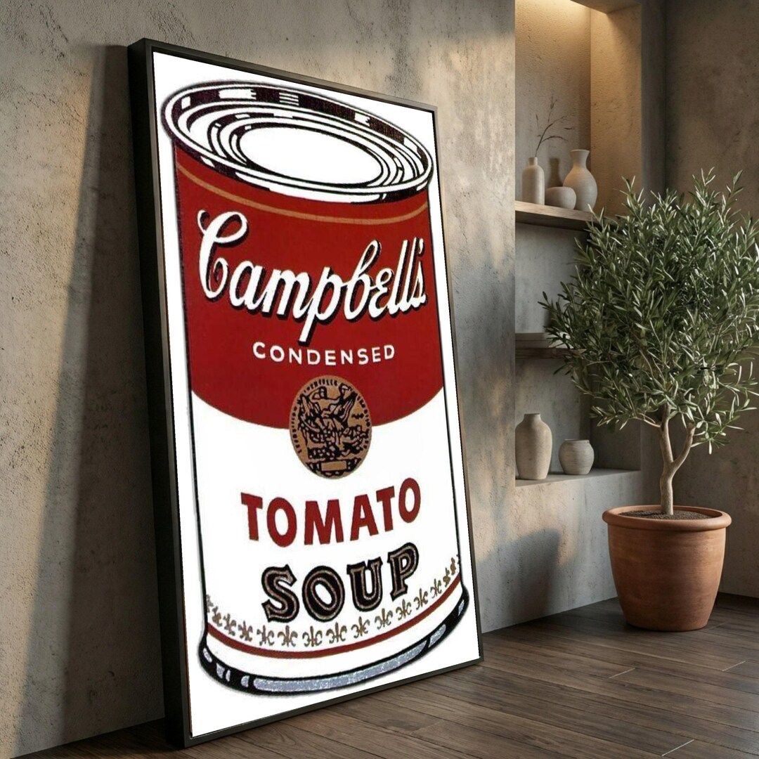 Campbell’s Tomato Soup Canvas Art, Pop Art Kitchen Decor - Etsy