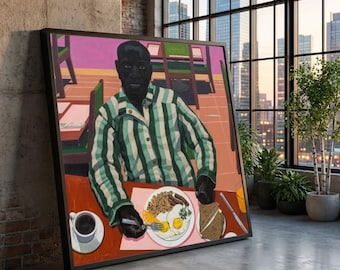 Kerry James Marshall Canvas Print, Modern Figurative Art, Vibrant Home Decor