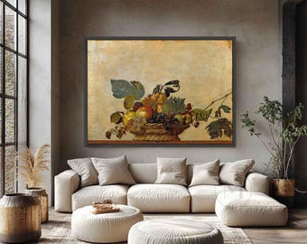 カラヴァッジョの「果物籠」の複製、額なし油絵、静物画 - Etsy 日本