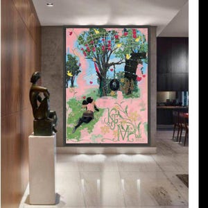 Kerry James Marshall Canvastavla, Nyckfull Trädgungakonst bild 7
