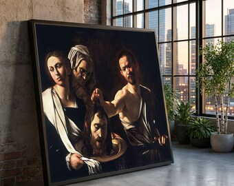 Caravaggio Salome mit dem Kopf von John Leinwand Wandbild, Barockbild