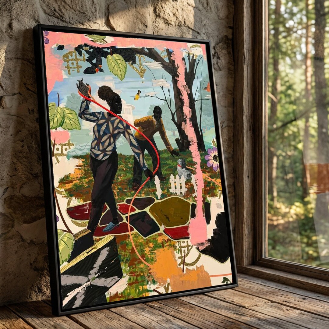 Contemporary Family Canvas Art, Outdoor Activity Scene - Etsy