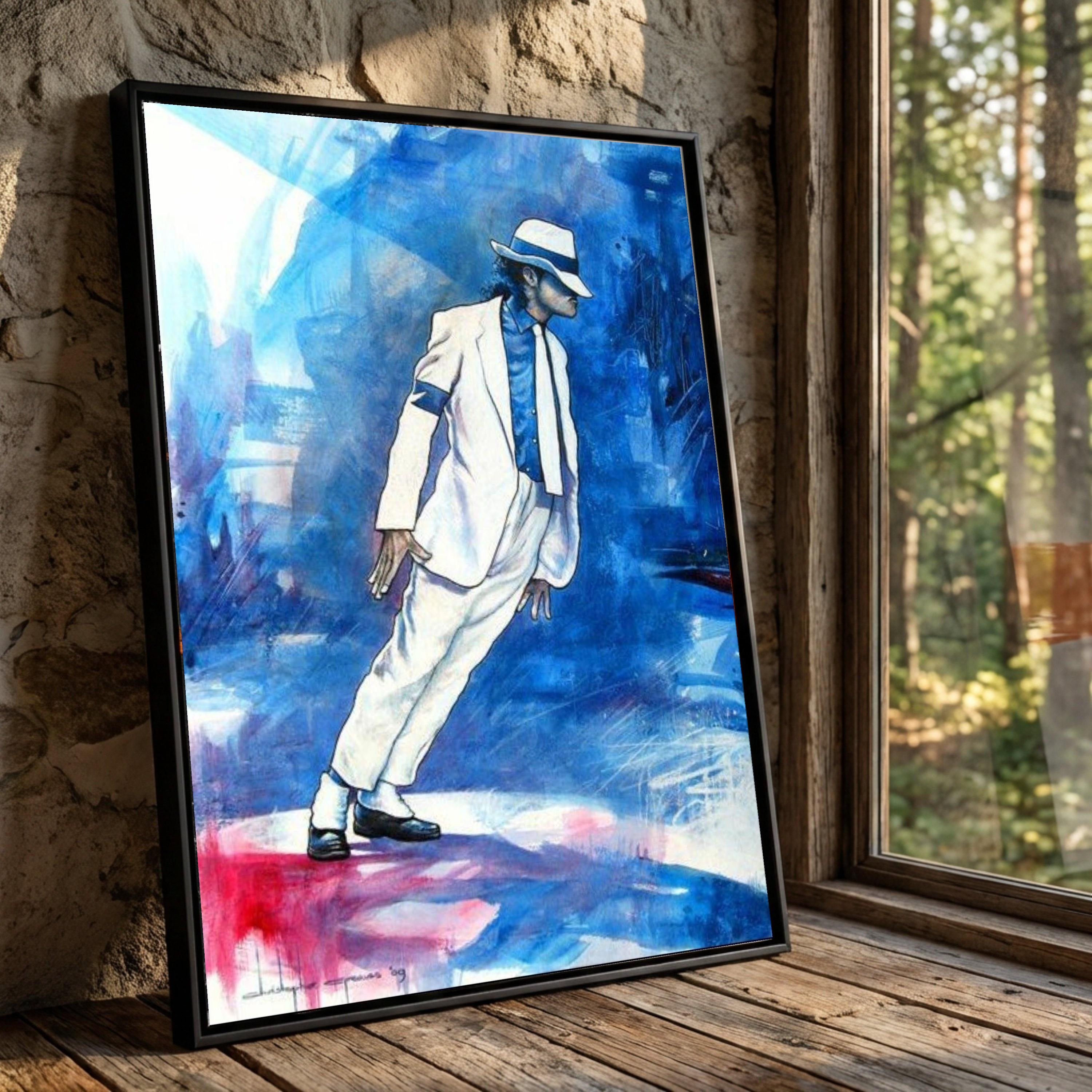 Michael Jackson Lean Canvas Print, Pop Art, Music Legend Wall