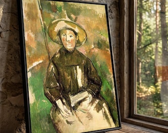 Portret canvasafdruk Paul Cezanne, vintage impressionistische kunst
