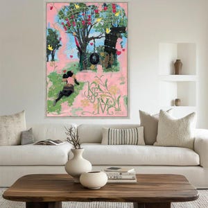 Kerry James Marshall Canvastavla, Nyckfull Trädgungakonst bild 4