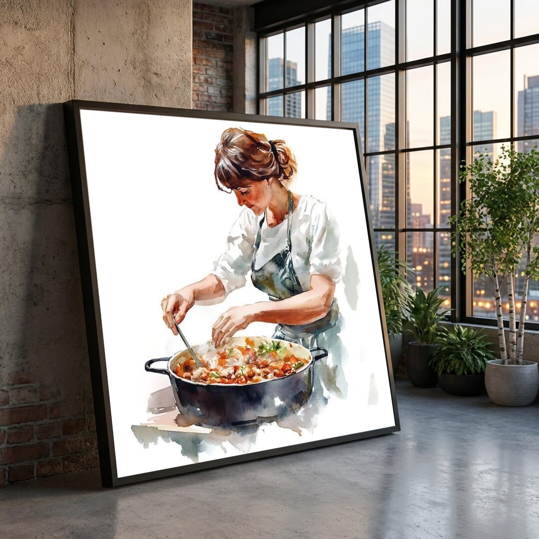 canvas geeks cooking kitchen café - wrapped canvas... Modern Kitchen Canvas Print, Culinary Art, Home Cooking Decor - Etsy Canada