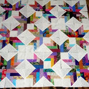 36 FRENCH BRAIDS Quilt Top Fabric Blocks Squares 6x6 image 4