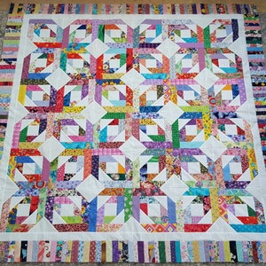 GORGEOUS PINEAPPLE BLOSSOM Quilt Top