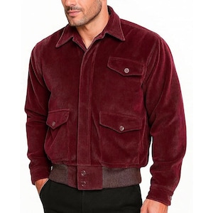 Jack Torrance Corduroy Jacket: The Shining 80s Movie Costume | 80s Horror Movie Vintage Bomber | Fall Coat Retro Style Mens Cord gift Jacket