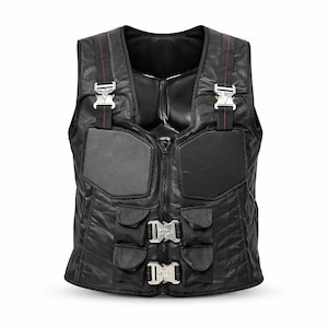 Dark Vampire Hunter Cosplay Costume | Black Leather Tactical Outfit | Halloween Comic Cosplay | Christmas Gift for Him