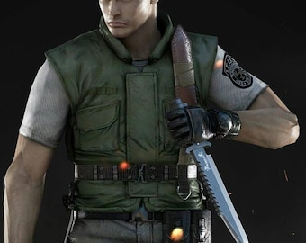 Chris Redfield S.T.A.R.S. Resident Evil Cosplay Gear STARS Weste Custom Cosplay Custom für Resident Evil Remake Halloween